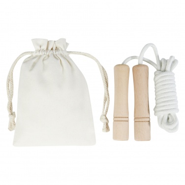 Logotrade advertising products photo of: Denise wooden skipping rope in cotton pouch