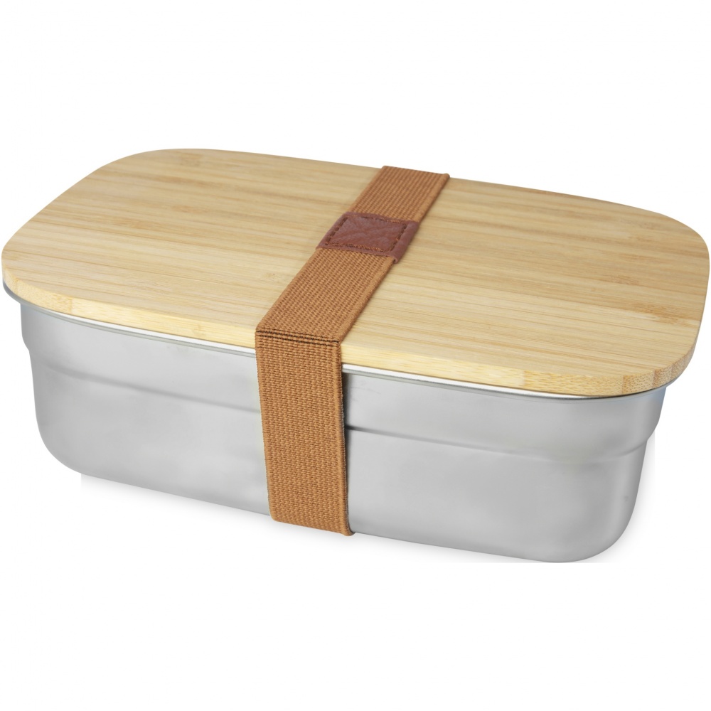Logo trade advertising product photo of: Tite stainless steel lunch box with bamboo lid