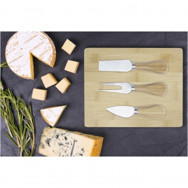 Logo trade corporate gifts picture of: Ement bamboo cheese board and tools