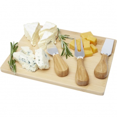 Logotrade business gift image of: Ement bamboo cheese board and tools