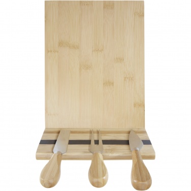 Logo trade promotional items picture of: Mancheg bamboo magnetic cheese board and tools