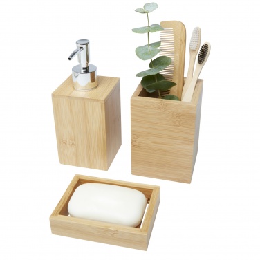 Logotrade corporate gift image of: Hedon 3-piece bamboo bathroom set