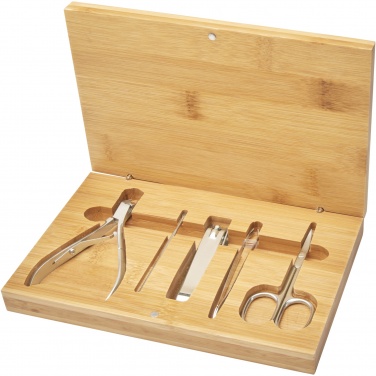 Logo trade promotional items picture of: Ladia 5-piece bamboo manicure set