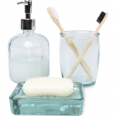 Logotrade promotional product picture of: Jabony 3-piece recycled glass bathroom set