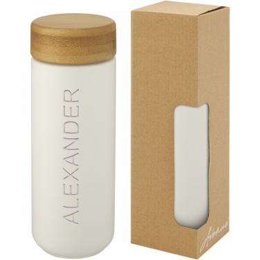 Logo trade promotional merchandise image of: Lumi 300 ml ceramic tumbler with bamboo lid
