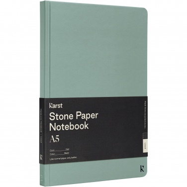 Logotrade business gift image of: Karst® A5 stone paper hardcover notebook - lined