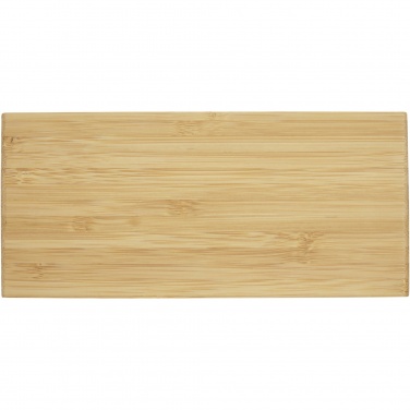 Logo trade promotional items image of: Minata bamboo wireless charger with clock