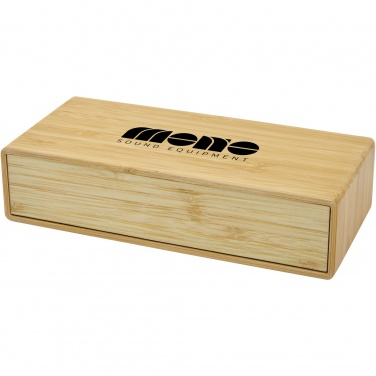 Logotrade promotional item picture of: Minata bamboo wireless charger with clock