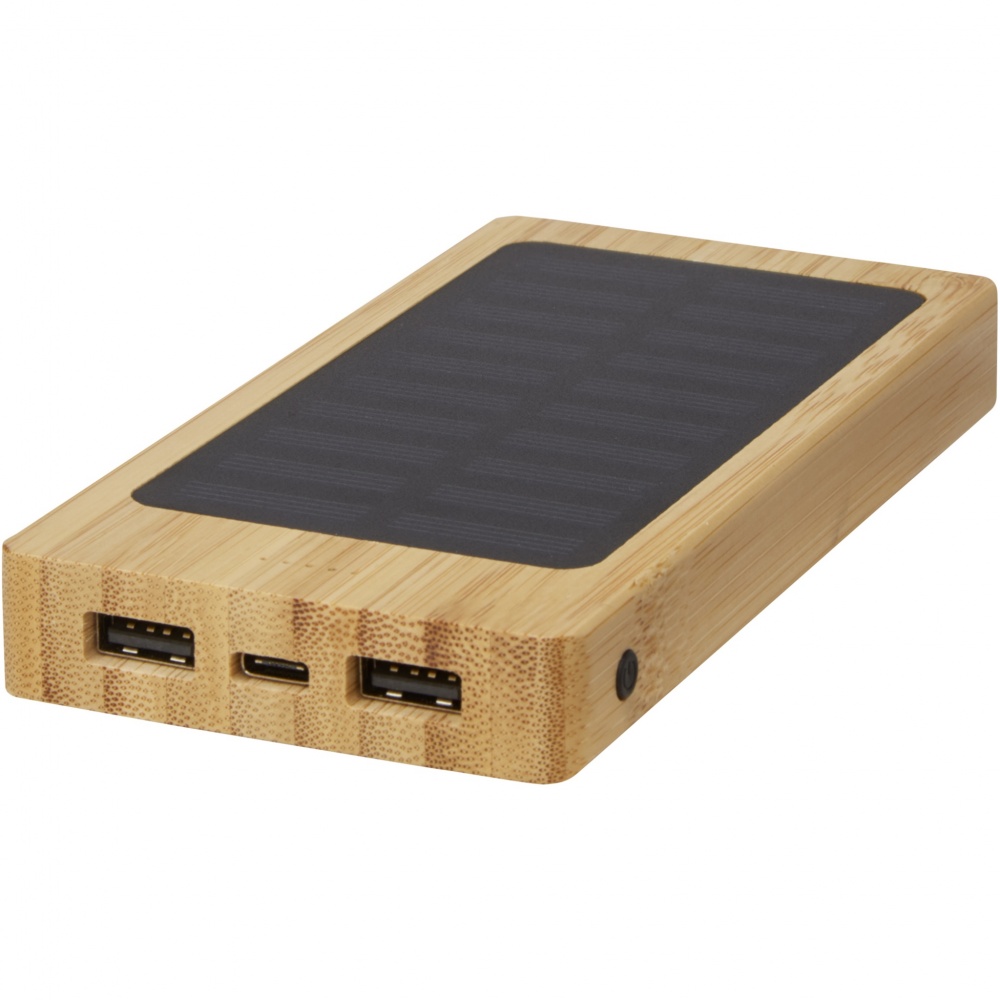 Logotrade corporate gift image of: Alata 8000 mAh bamboo solar power bank