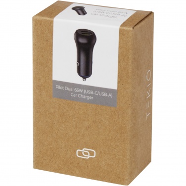 Logotrade promotional merchandise image of: Pilot dual 55W USB-C/USB-A car charger