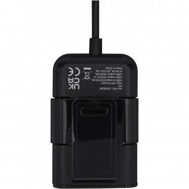 Logo trade corporate gifts picture of: Pilot dual car charger with QC 3.0 dual back seat extended charger