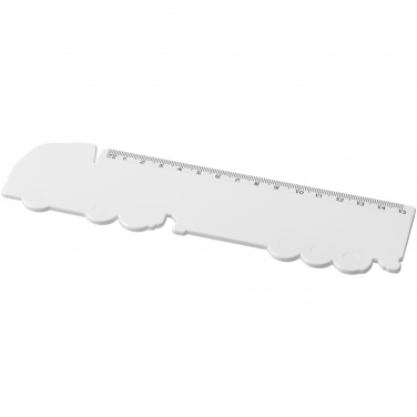 Logo trade promotional giveaway photo of: Tait 15 cm lorry-shaped recycled plastic ruler