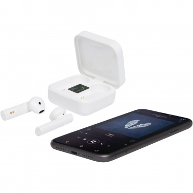 Logo trade promotional giveaways image of: Tayo solar charging TWS earbuds 