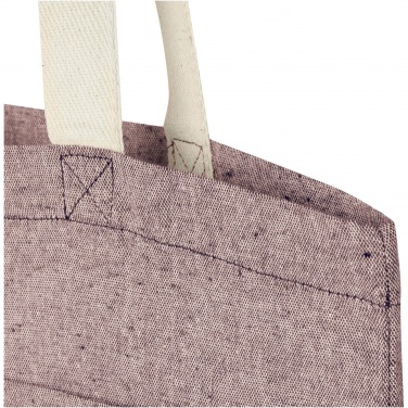Logo trade promotional merchandise photo of: Pheebs 150 g/m² recycled cotton tote bag with front pocket 9L