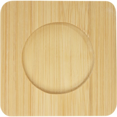 Logo trade promotional merchandise photo of: Manti 2-piece 100 ml double-wall glass cup with bamboo coaster 