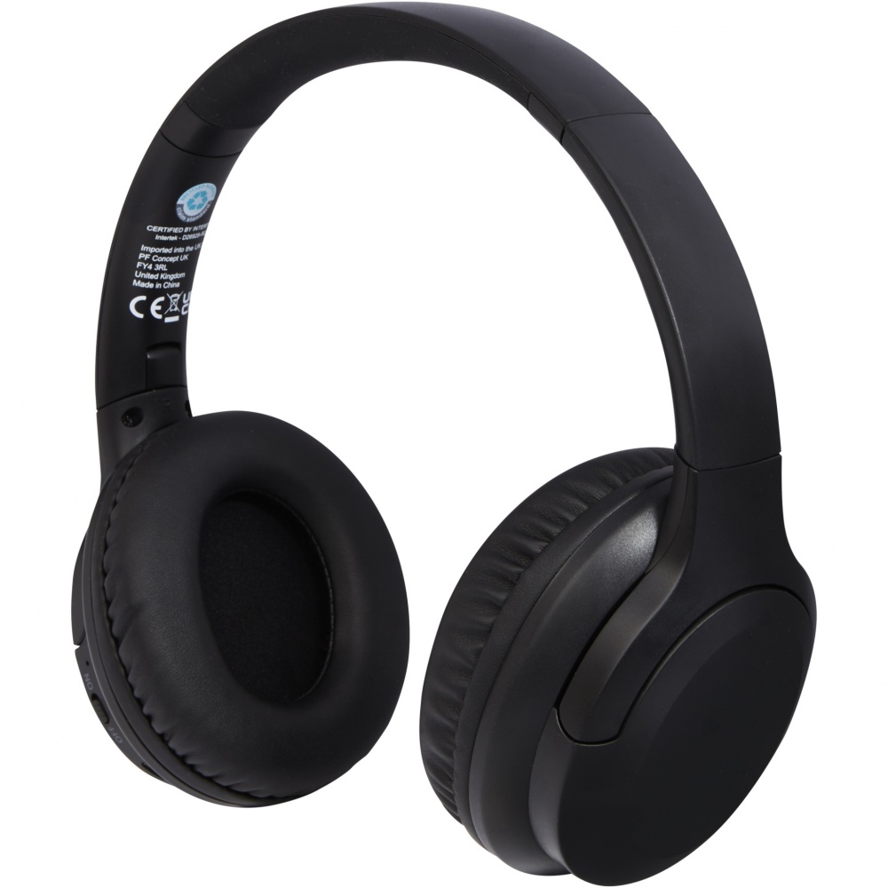 Logo trade promotional merchandise photo of: Loop recycled plastic Bluetooth® headphones