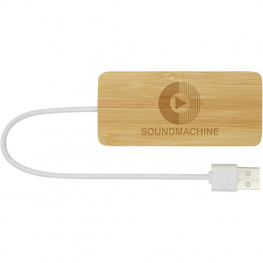 Logo trade business gift photo of: Tapas bamboo USB hub