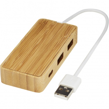 Logotrade promotional products photo of: Tapas bamboo USB hub