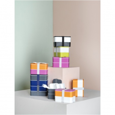 Logo trade business gifts image of: MIYO double layer lunch box