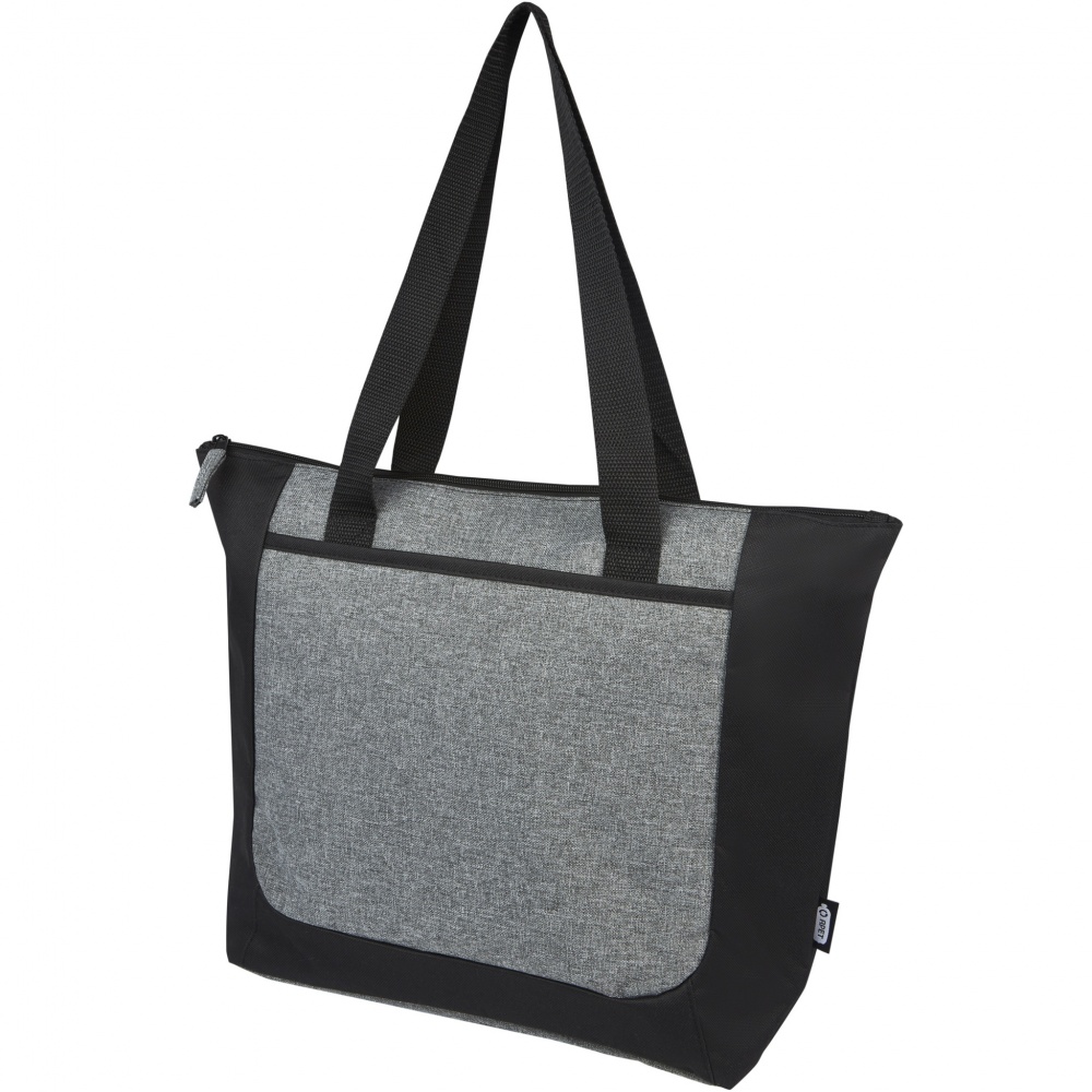Logotrade promotional gift picture of: Reclaim GRS recycled two-tone zippered tote bag 15L