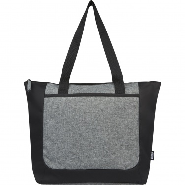 Logo trade promotional giveaways image of: Reclaim GRS recycled two-tone zippered tote bag 15L