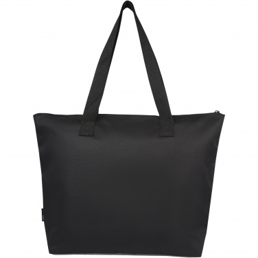 Logo trade advertising products image of: Reclaim GRS recycled two-tone zippered tote bag 15L