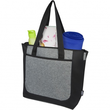 Logotrade promotional giveaway picture of: Reclaim GRS recycled two-tone zippered tote bag 15L
