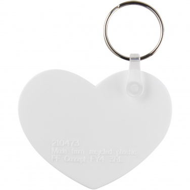 Logotrade promotional product image of: Tait heart-shaped recycled keychain