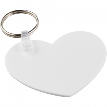 Logo trade promotional merchandise photo of: Tait heart-shaped recycled keychain