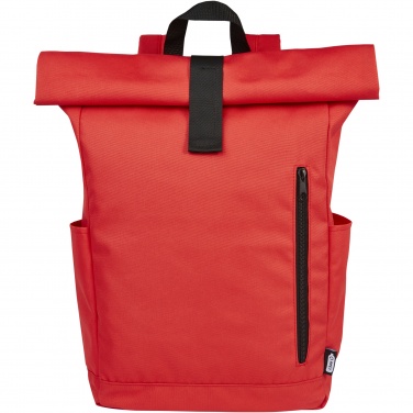 Logotrade promotional gifts photo of: Byron 15.6" GRS RPET roll-top backpack 18L