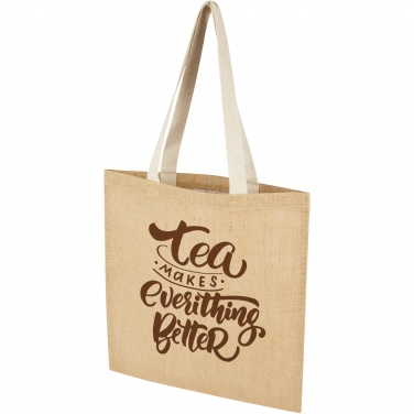 Logo trade promotional giveaways image of: Juta 300 g/m² jute tote bag 7L