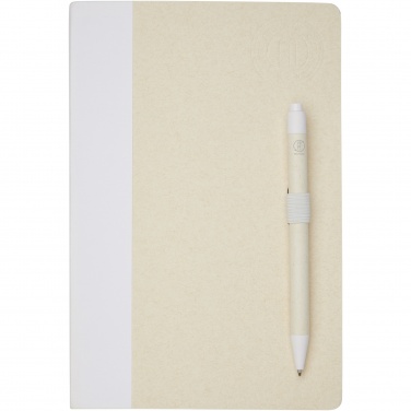 Logo trade corporate gifts picture of: Dairy Dream A5 size reference recycled milk cartons notebook and ballpoint pen set