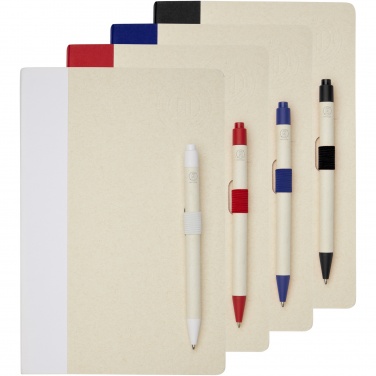 Logotrade promotional items photo of: Dairy Dream A5 size reference recycled milk cartons notebook and ballpoint pen set