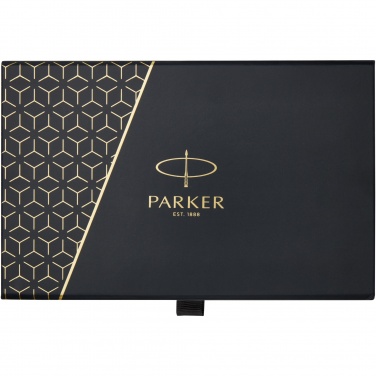 Logotrade promotional items photo of: Parker IM achromatic ballpoint and rollerball pen set with gift box
