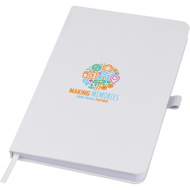 Logo trade promotional items image of: Fabianna crush paper hard cover notebook