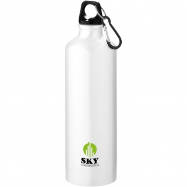 Logo trade promotional gift photo of: Oregon 770 ml RCS certified recycled aluminium water bottle with carabiner