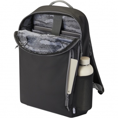 Logo trade promotional items image of: Aqua 15" GRS recycled water resistant laptop backpack 21L