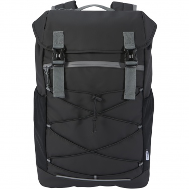 Logo trade business gifts image of: Aqua 15.6" GRS recycled water resistant laptop backpack 23L