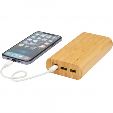 Logo trade promotional merchandise picture of: Tulda 20.000 mAh bamboo power bank