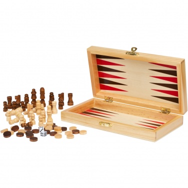 Logotrade business gifts photo of: Mugo 3-in-1 wooden game set