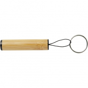 Logo trade promotional gift photo of: Cane bamboo key ring with light