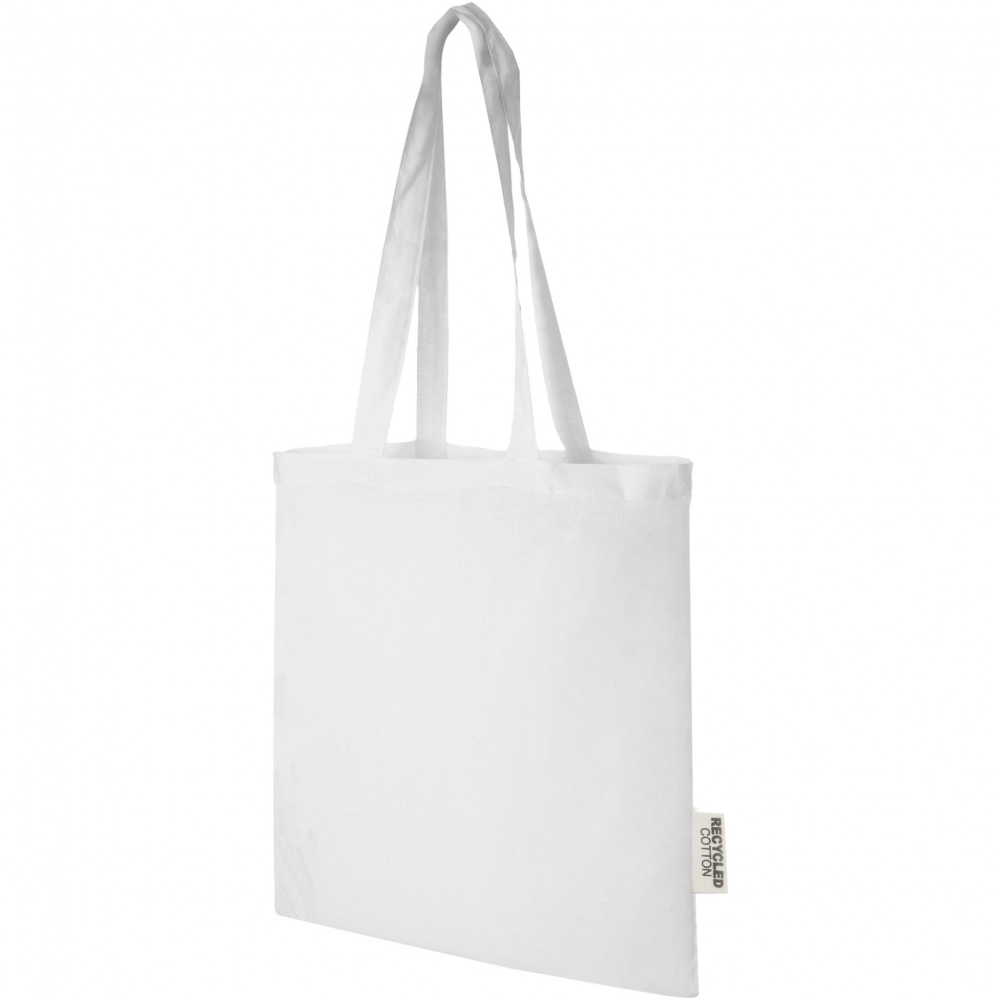 Logotrade advertising product picture of: Madras 140 g/m2 GRS recycled cotton tote bag 7L