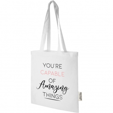 Logo trade promotional gifts picture of: Madras 140 g/m2 GRS recycled cotton tote bag 7L