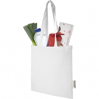 Logo trade promotional giveaway photo of: Madras 140 g/m2 GRS recycled cotton tote bag 7L