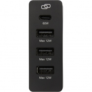 Logo trade promotional giveaway photo of: ADAPT 72W recycled plastic PD power station