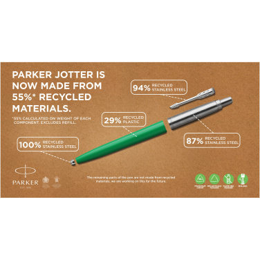 Logo trade promotional product photo of: Parker Jotter Recycled ballpoint pen
