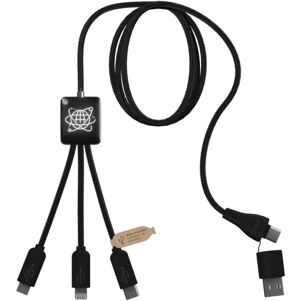 Logotrade corporate gifts photo of: SCX.design C45 5-in-1 rPET charging cable with data transfer