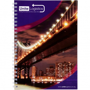 Logo trade promotional product photo of: Desk-Mate® A4 spiral notebook with printed back cover