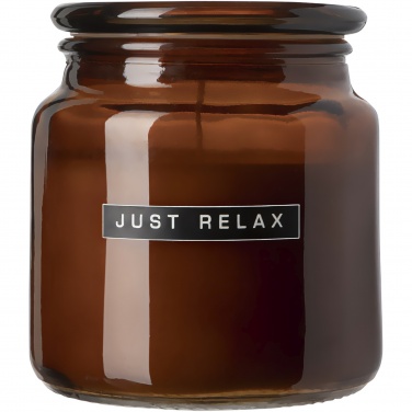 Logo trade business gifts image of: Wellmark Let's Get Cozy 650 g scented candle - cedar wood fragrance