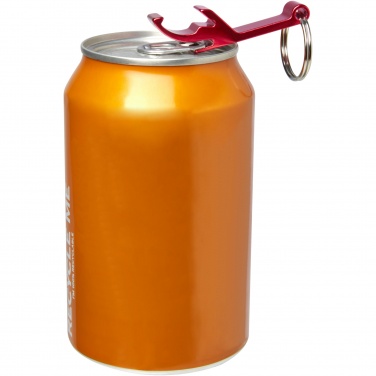 Logotrade promotional items photo of: Tao RCS recycled aluminium bottle and can opener with keychain 